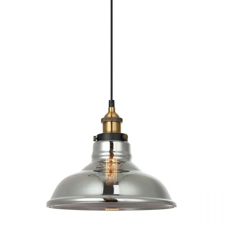 Hubert, retro lampa wisząca, czarno złota, E27, MDM-2381/1 GD+SG